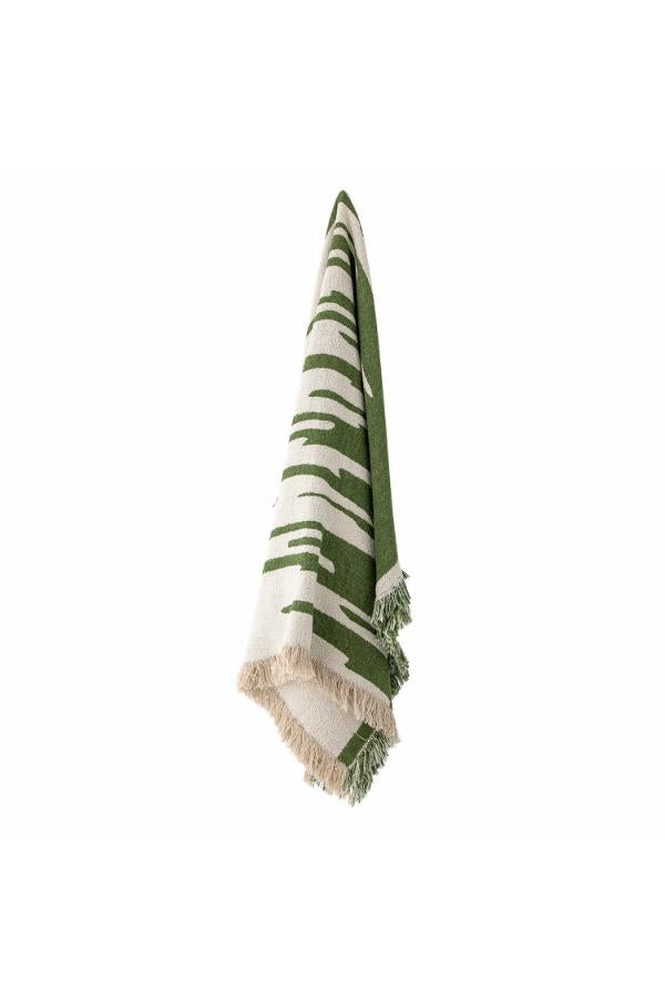 Bloomingville Haxby Throw, Green, Recycled Cotton