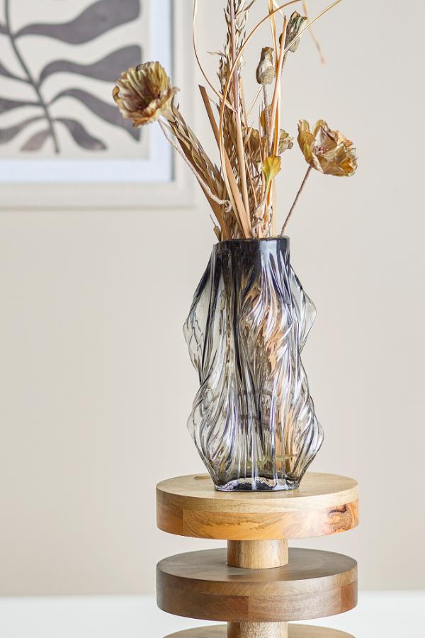 Bloomingville Tulla Vase, Grey, Glass