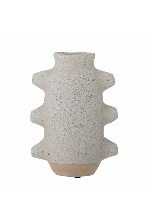 Bloomingville Birka Deco Vase, White, Ceramic
