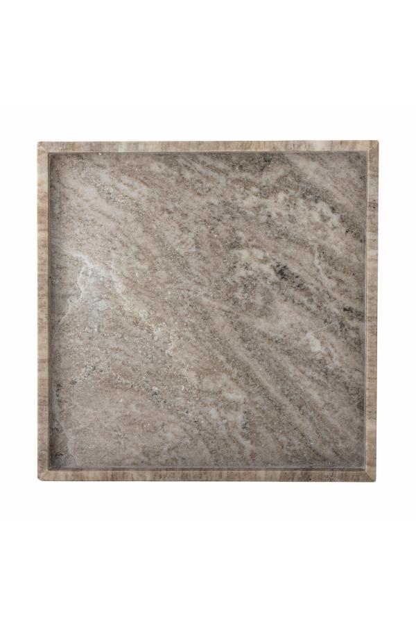 Bloomingville Majsa Tray, Brown, Marble