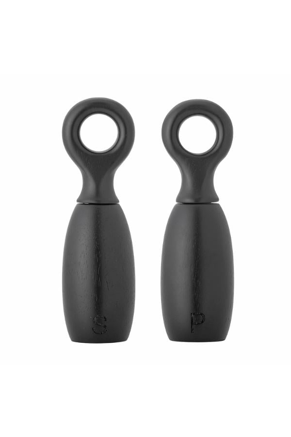 Bloomingville Martim Salt & Pepper Mill, Black, Rubberwood