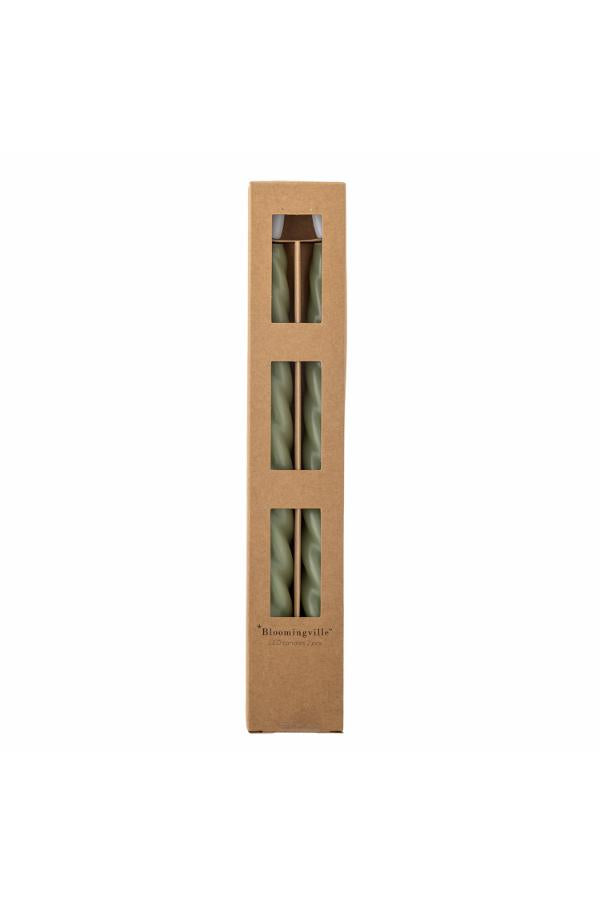 Bloomingville Ponza LED Candle, Green, Paraffin