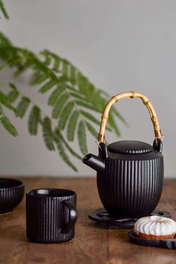 Bloomingville Neri Teapot, Black, Stoneware
