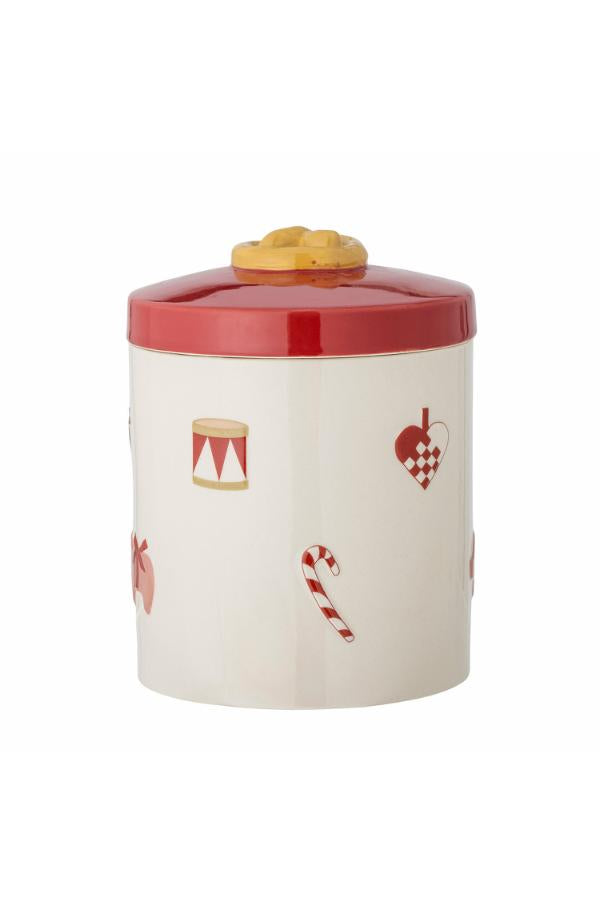 Bloomingville Yule Jar w/Lid, Nature, Stoneware