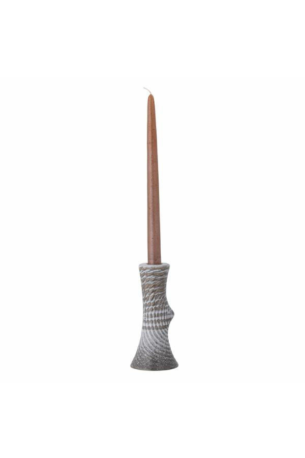 Bloomingville Raheem Candle Holder, Grey, Stoneware