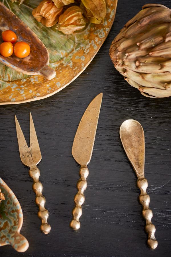 Bloomingville Haolin Cheese Utensil, Brass, Metal
