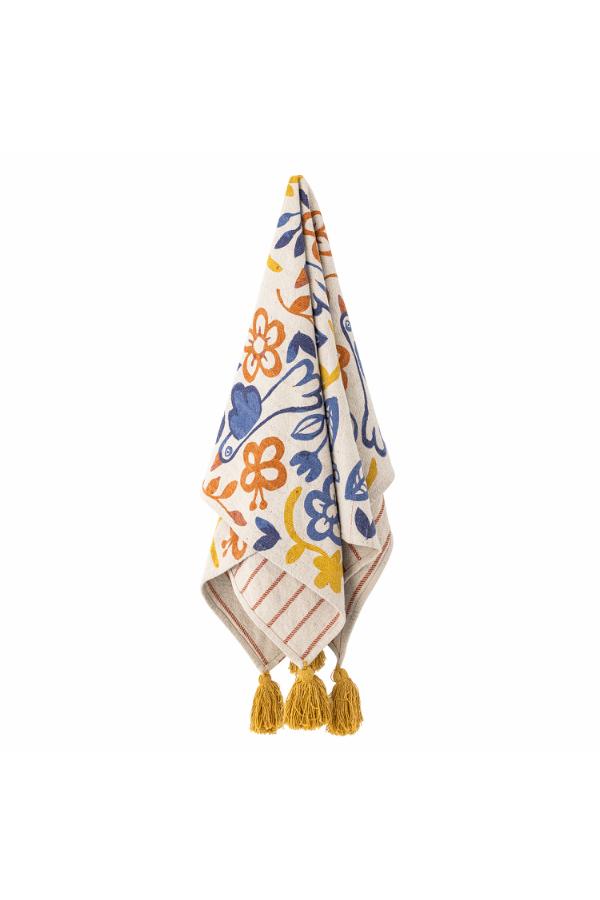 Bloomingville Figuria Throw, Multi, Recycled Cotton