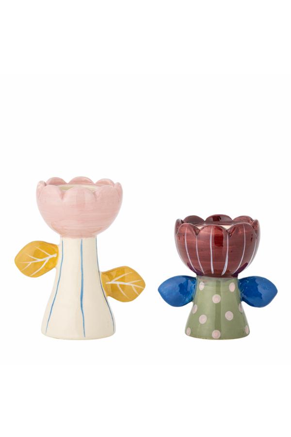 Bloomingville Florita Votive & Candle Holder, Multi, Stoneware