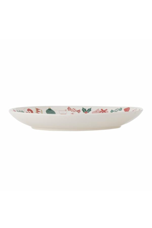 Bloomingville Yule Serving Plate, Nature, Stoneware