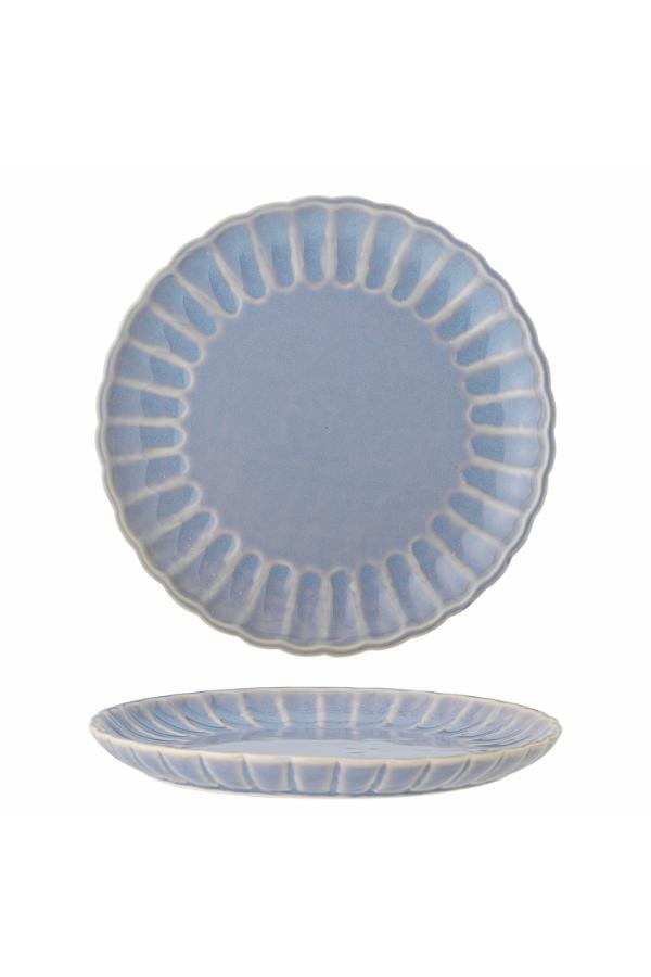 Bloomingville Latina Plate, Blue, Stoneware