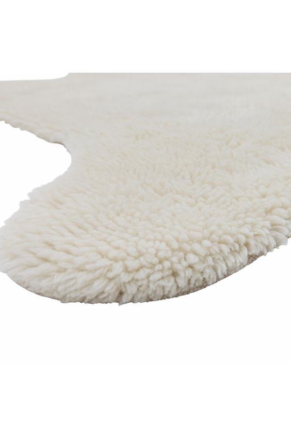 Bloomingville Mini Bear Rug, White, Wool
