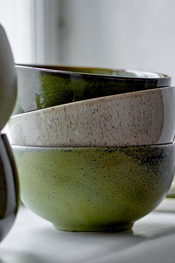 Bloomingville Addison Bowl, Green, Stoneware