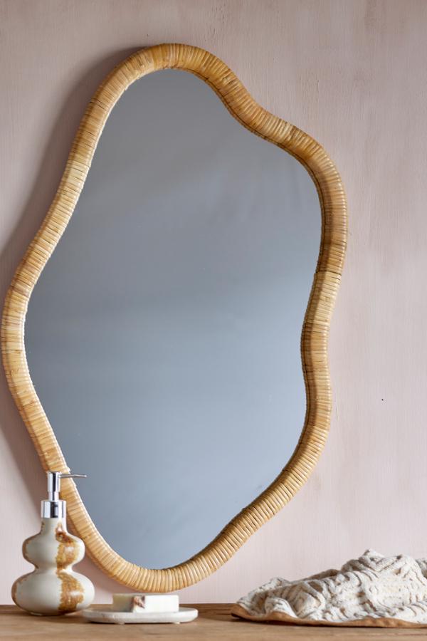 Bloomingville Ashlie Wall Mirror, Nature, Rattan