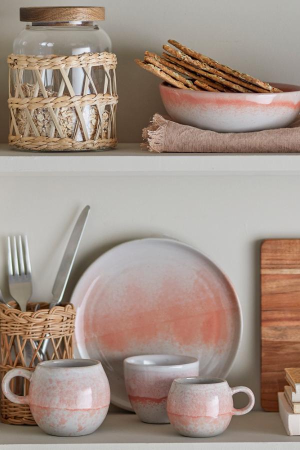 Bloomingville Paula Breakfast Set, Orange, Stoneware