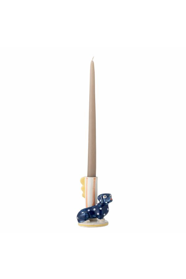 Bloomingville Dachsy Candle Holder, Multi, Stoneware