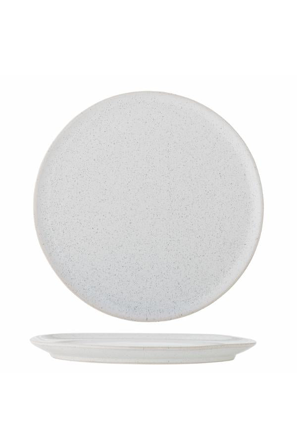 Bloomingville Addison Plate, White, Stoneware