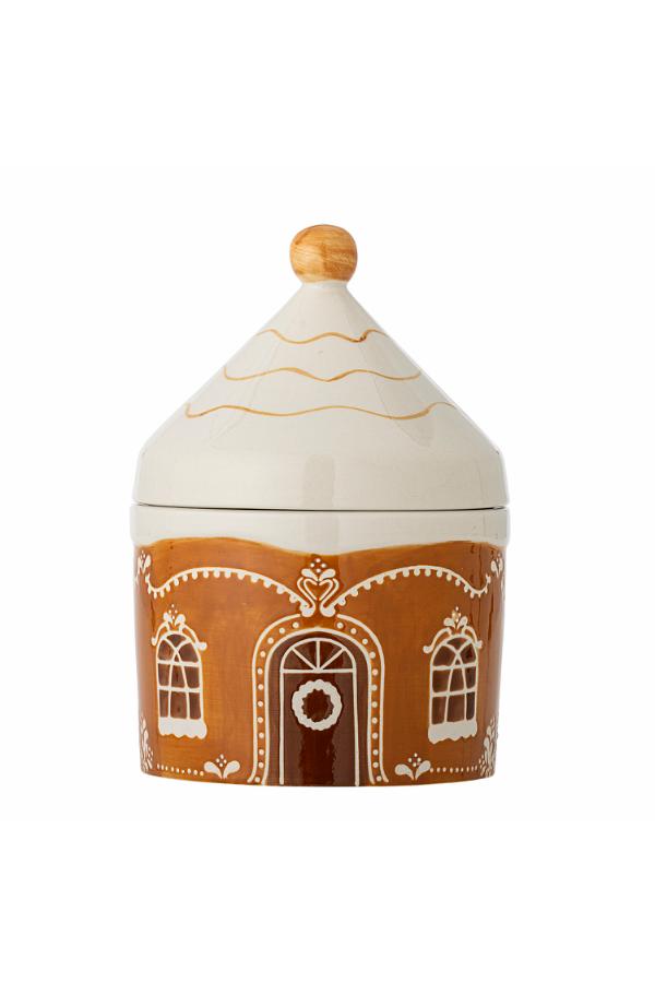 Bloomingville Gina Jar w/Lid, Brown, Stoneware