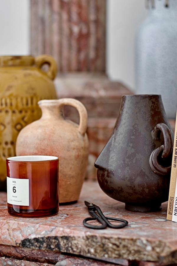 Bloomingville Rijad Deco Vase, Yellow, Terracotta