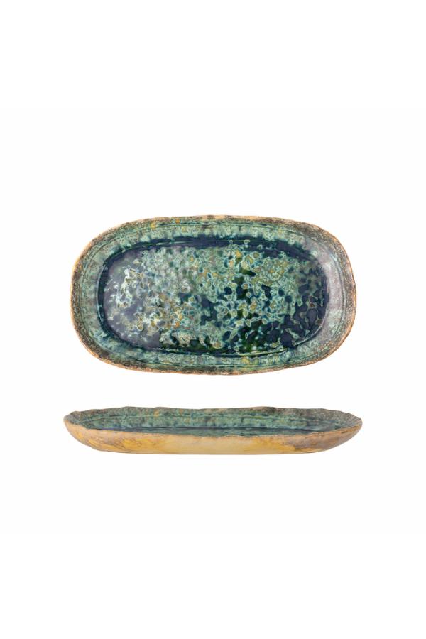 Bloomingville Milani Serving Plate, Green, Stoneware