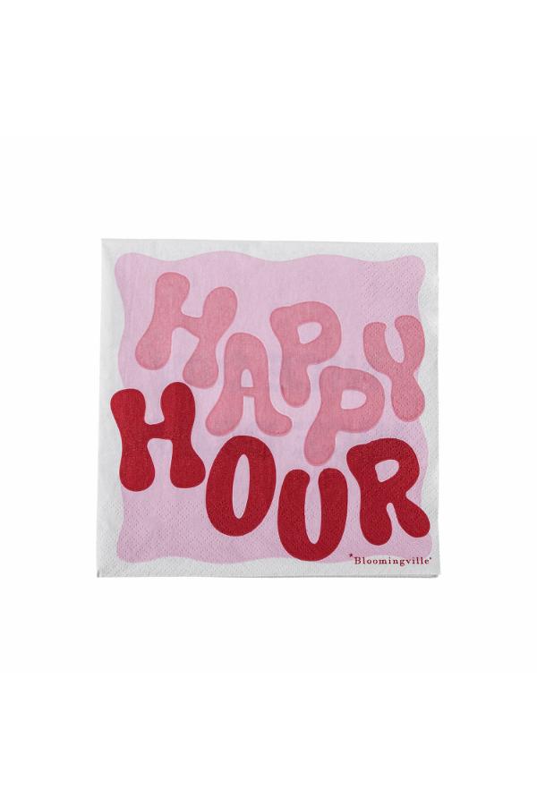 Bloomingville Rosy Napkin, Multi, FSC®Mix, Paper