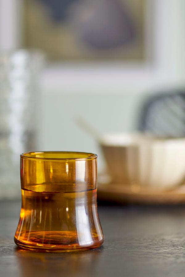 Bloomingville Florentine Drinking Glass, Brown, Recycled Glass