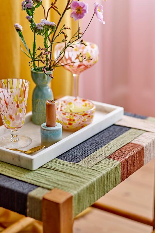Bloomingville Lilya Wine Glass, Rose, Glass