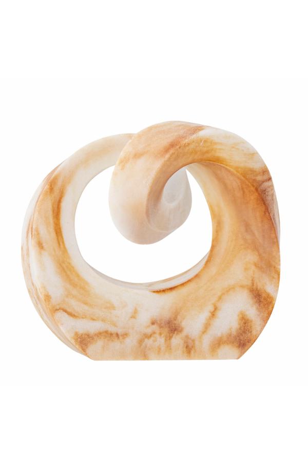 Bloomingville Swirl Deco, Brown, Polyresin