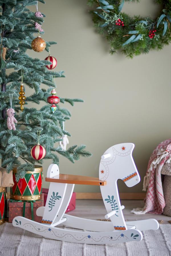Bloomingville Mini Ruddy Rocking Toy, Horse, White, MDF