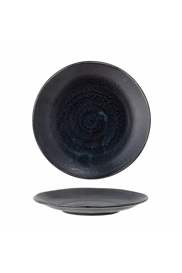 Bloomingville Yoko Plate, Black, Porcelain