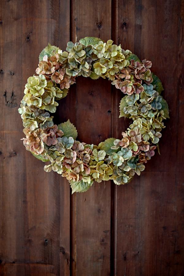 Bloomingville Hydrangea Wreath, Rose, Artificial Flowers