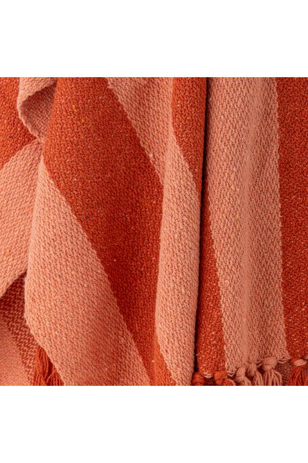 Bloomingville Frello Throw, Orange, Recycled Cotton