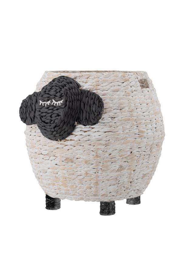Bloomingville Mini Dolly Basket, White, Water Hyacinth