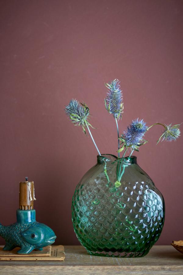 Creative Collection Bree Vase, Green, Glass