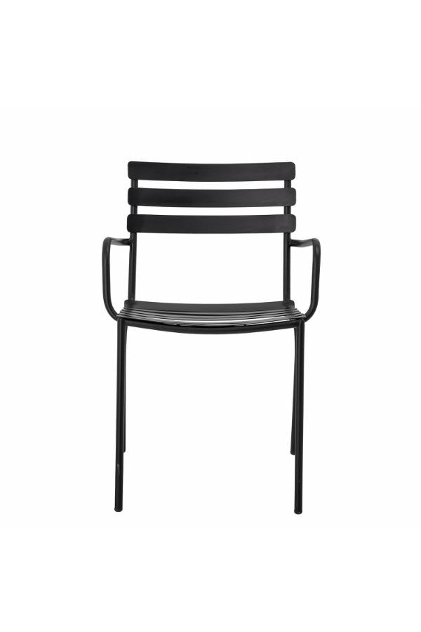 Bloomingville Monsi Dining Chair, Black, Galvanized Metal