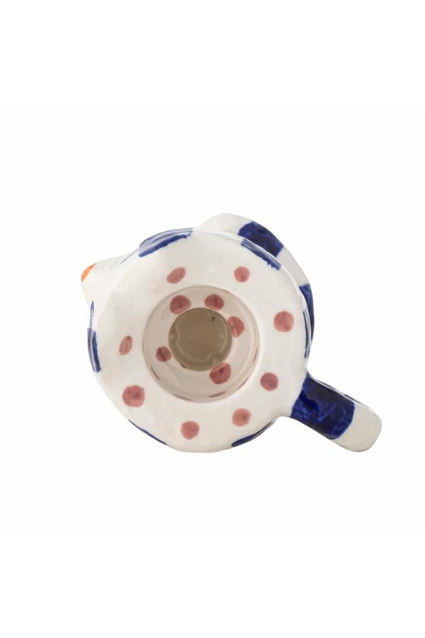Bloomingville Caty Candle Holder, Blue, Stoneware
