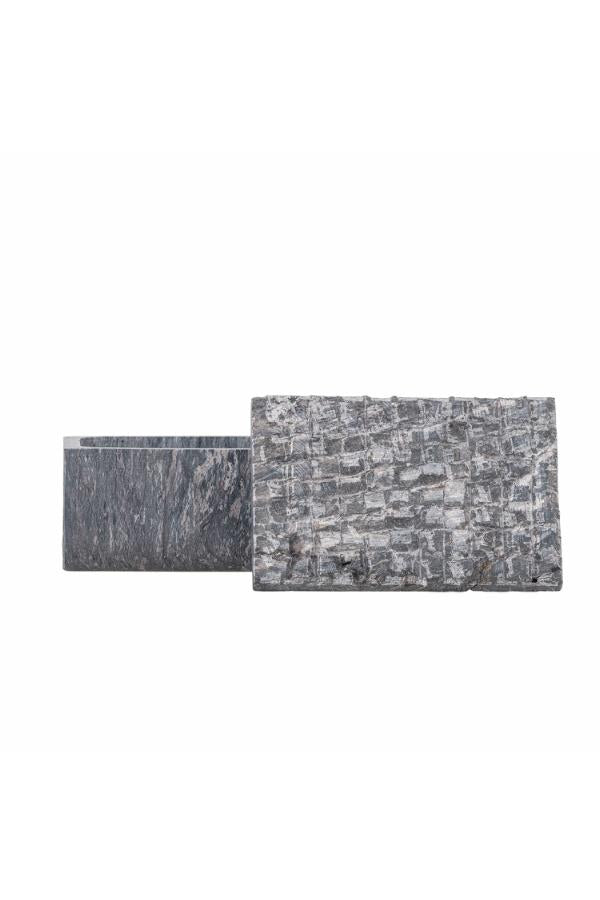 Bloomingville Nubia Box w/Lid, Grey, Soapstone