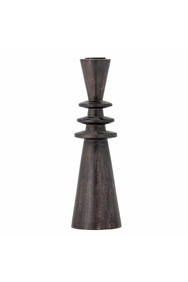 Bloomingville Armel Candle Holder, Black, Mango