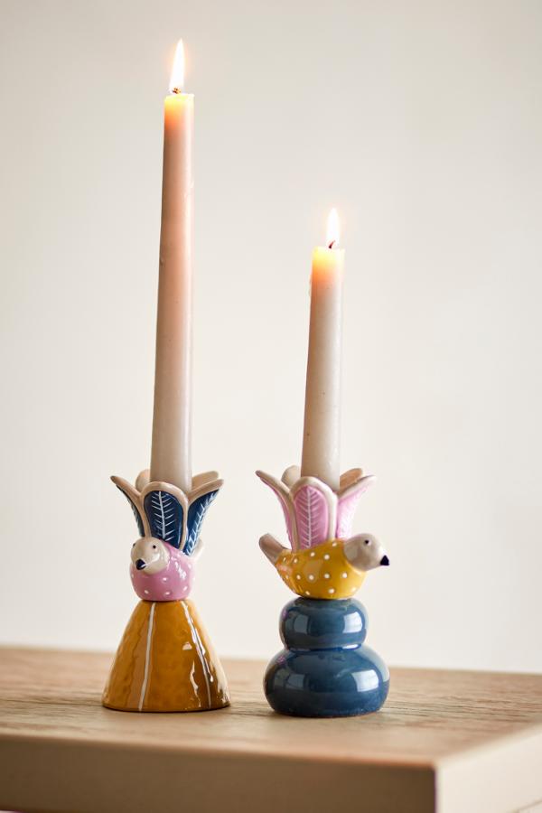 Bloomingville Swift Candle Holder, Multi, Stoneware