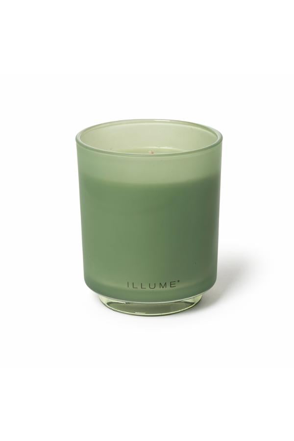 Illume Hinoki Sage Box Glass Candle, Green,