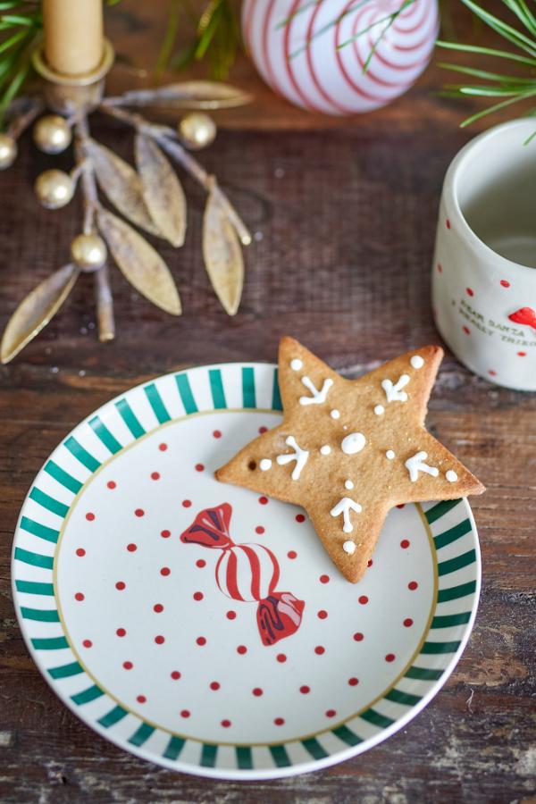 Bloomingville Yule Plate, Multi, Stoneware