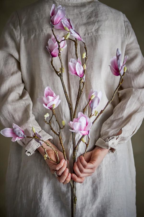 Bloomingville Magnolia Branch, Rose, Artificial Flowers