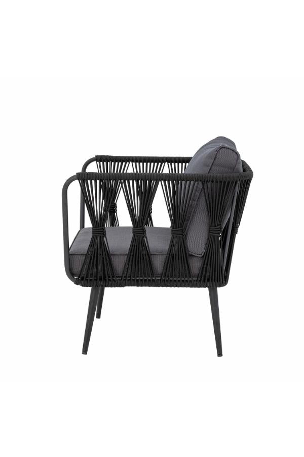 Bloomingville Pavone Lounge Chair, Black, Metal