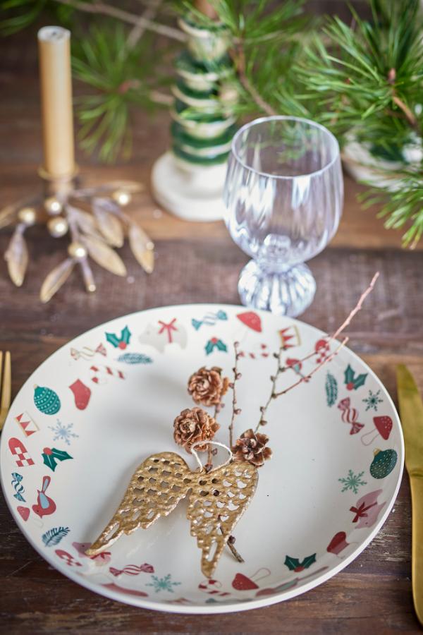 Bloomingville Yule Serving Plate, Nature, Stoneware