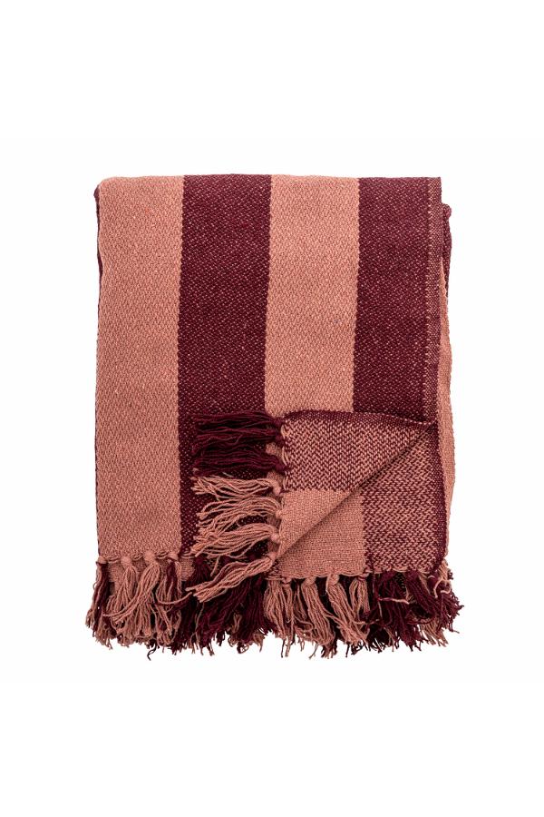 Bloomingville Frello Throw, Red, Recycled Cotton