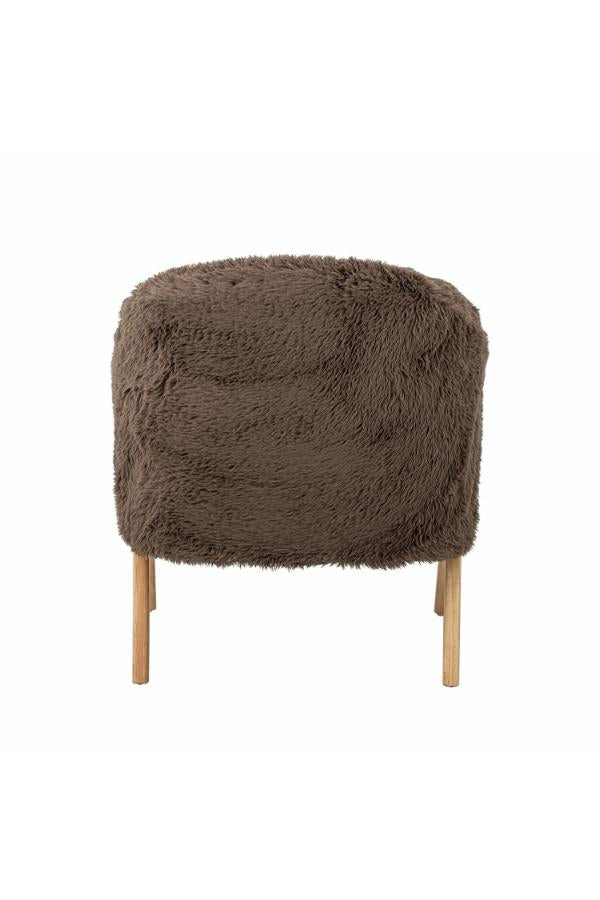 Bloomingville Camino Lounge Chair, Brown, FSC®100%, Rubberwood