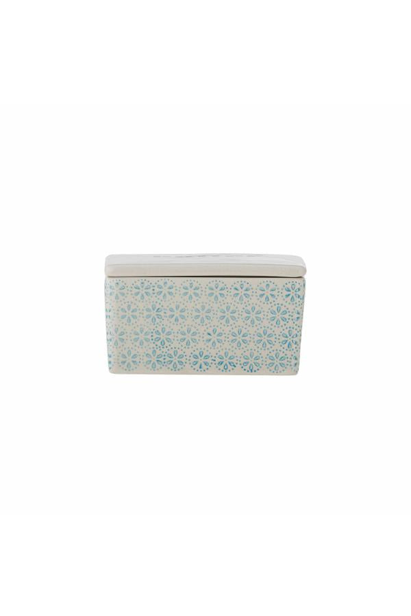 Bloomingville Patrizia Butter Box, Blue, Stoneware