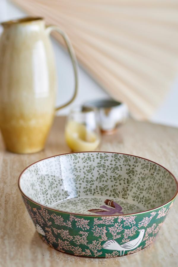 Bloomingville Hezha Bowl, Green, Stoneware
