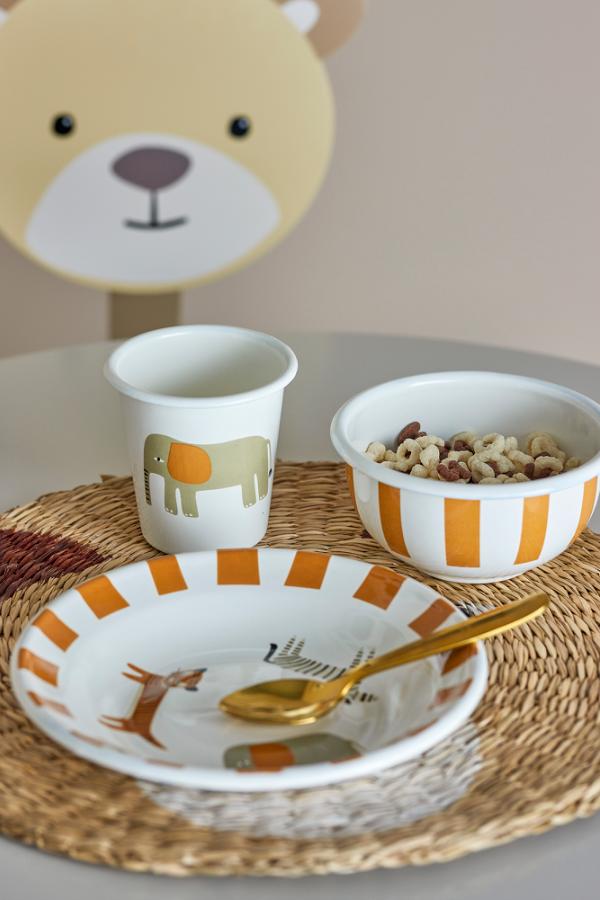 Bloomingville Mini Jesse Tableware Set, Orange, Iron