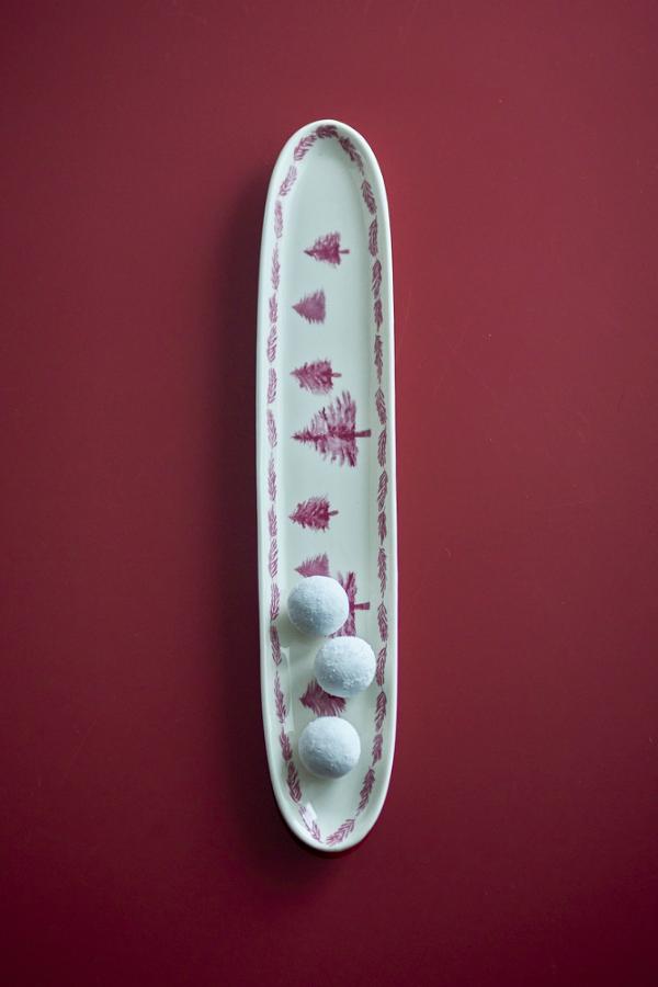 Bloomingville Wonderland Serving Plate, Rose, Stoneware