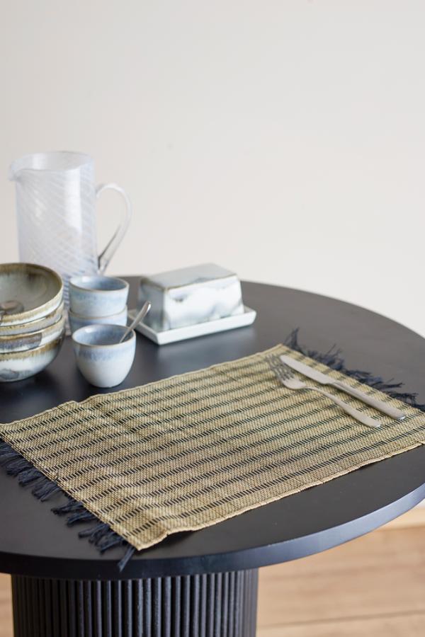 Bloomingville Mendo Placemat, Black, Bamboo